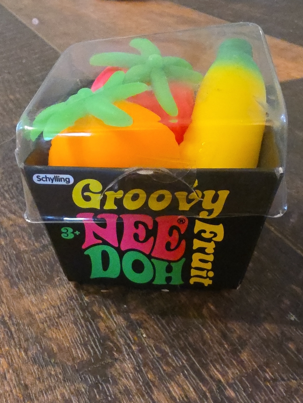 Schylling NeeDoh Groovy Fruit NeeDoh Mini 3 Pack Banana Strawberry Orange